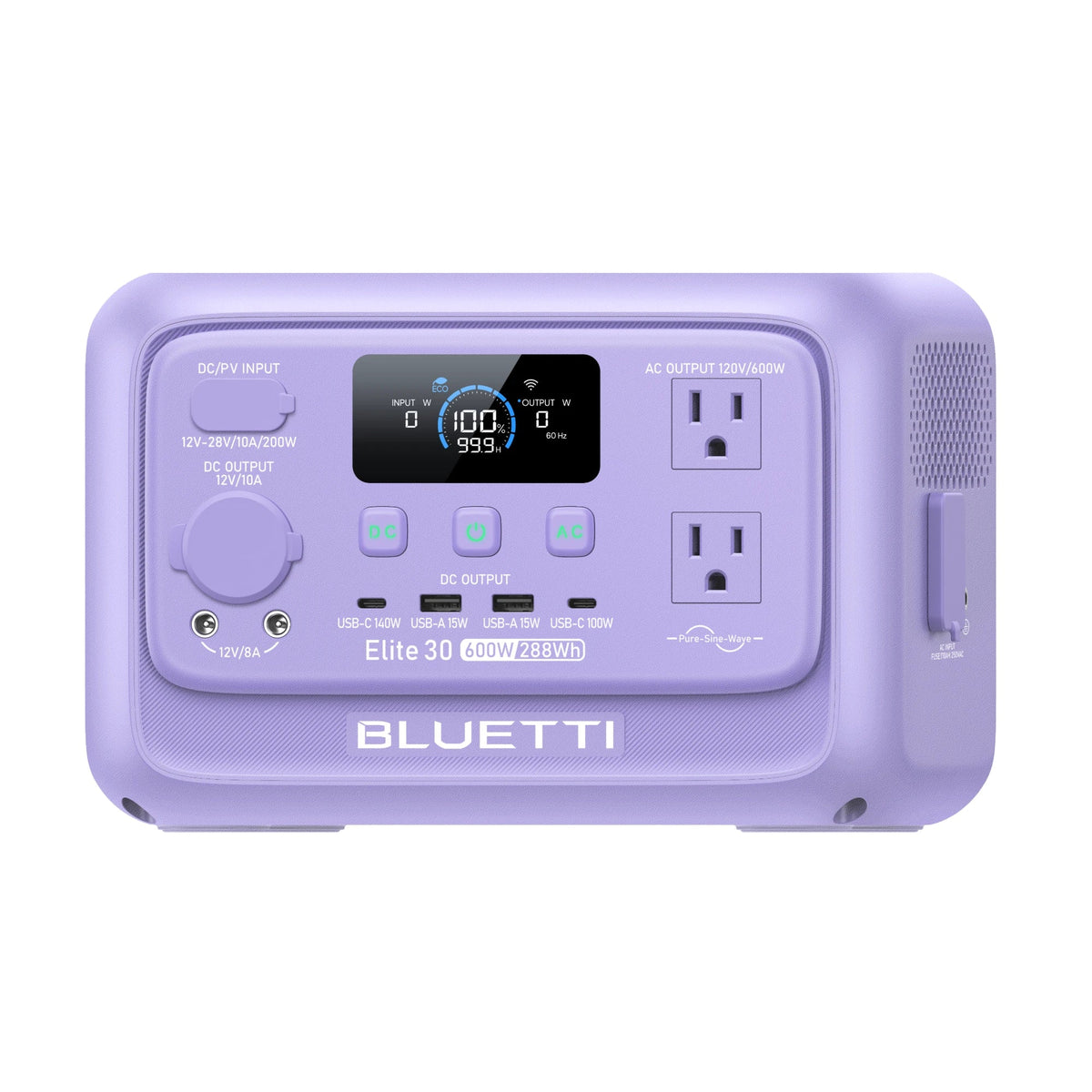 BLUETTI Elite 30 V2 Twilight Glow Purple with 100W solar panel