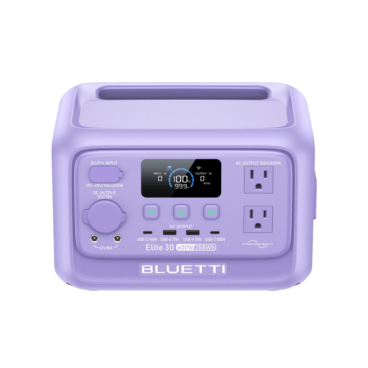 BLUETTI Elite 30 V2 Twilight Glow Purple with 100W solar panel