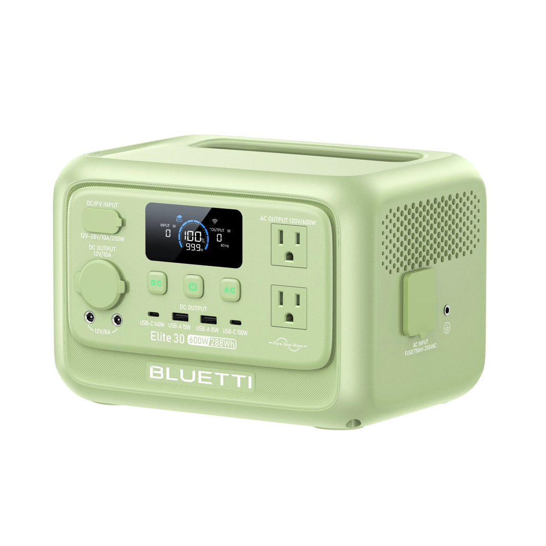 BLUETTI Elite 30 V2 Meadow Green with 100W solar panel