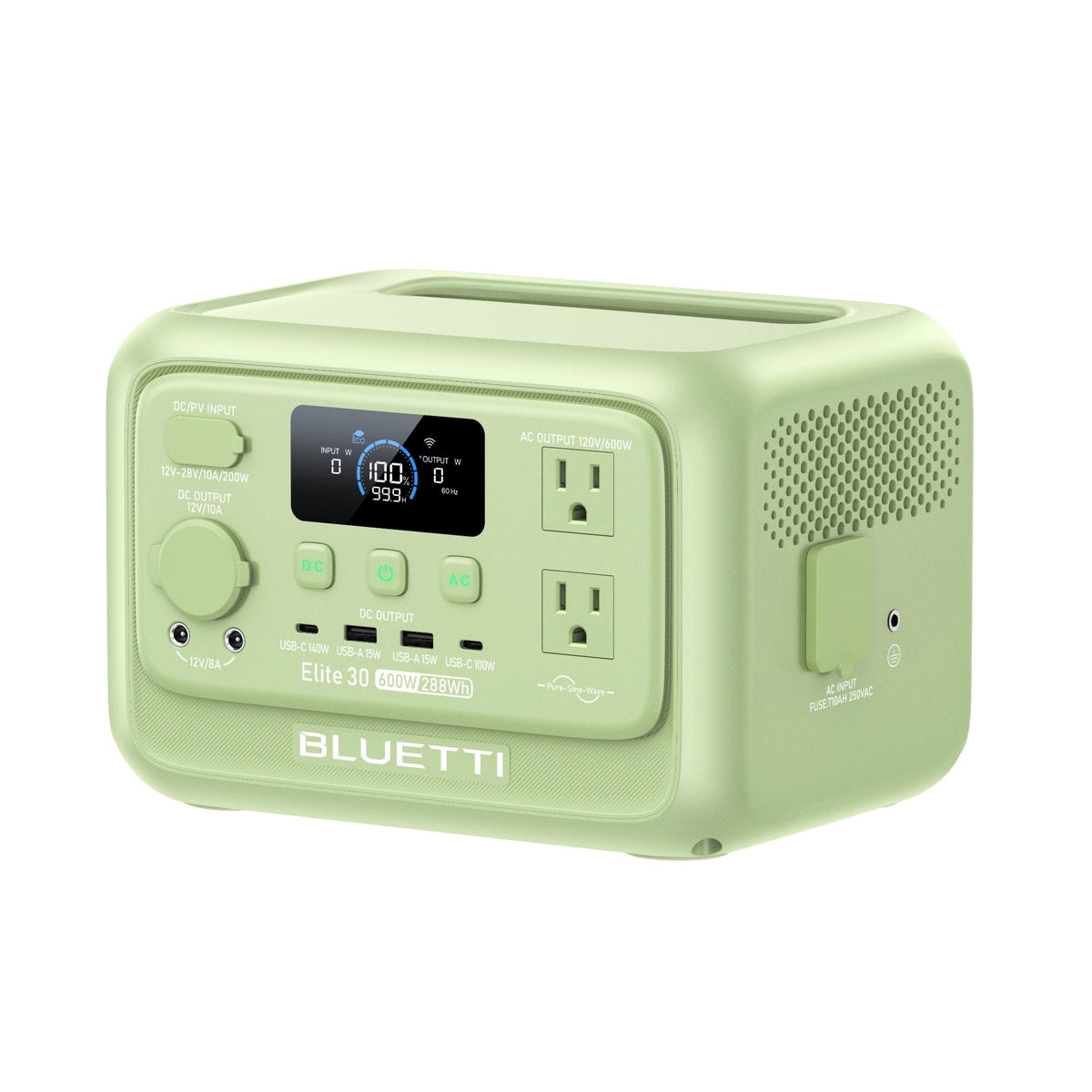 BLUETTI Elite 30 V2 Meadow Green with 100W solar panel