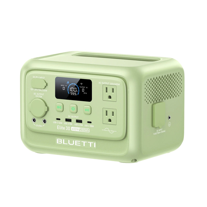 BLUETTI Elite 30 V2 Meadow Green with 100W solar panel