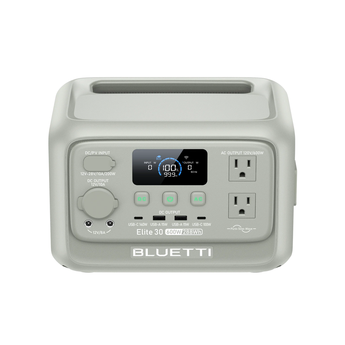 BLUETTI Elite 30 V2 Light Sand Grey with 60W solar panel
