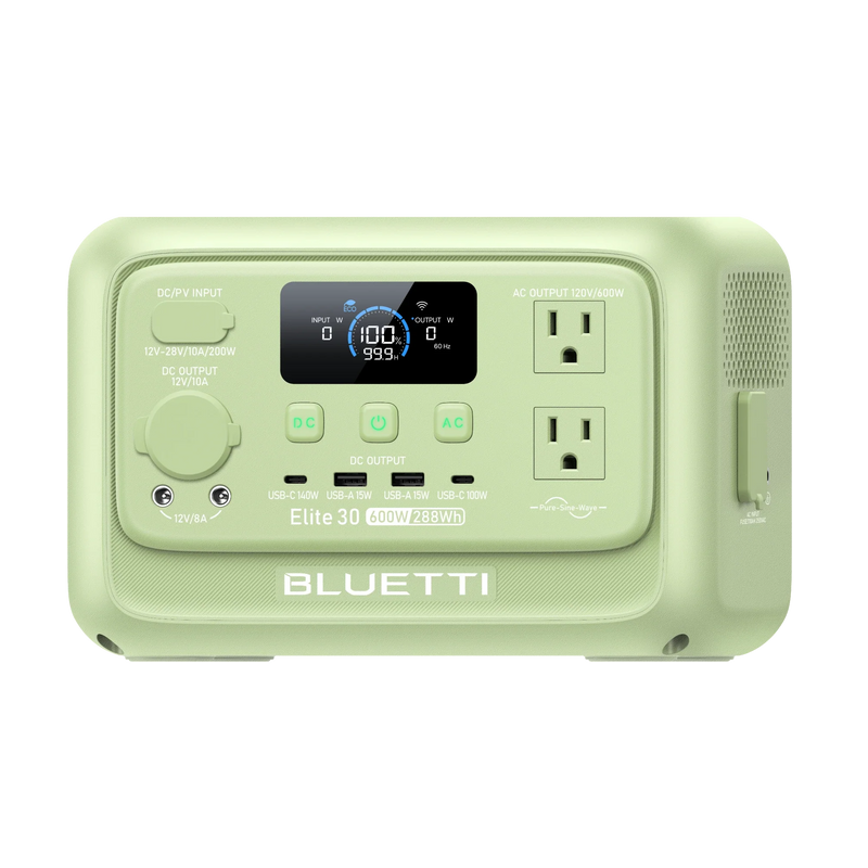 BLUETTI Elite 30 V2 Meadow Green with 100W solar panel