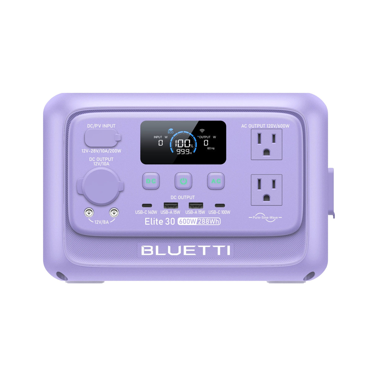 BLUETTI Elite 30 V2 Twilight Glow Purple with 60W solar panel
