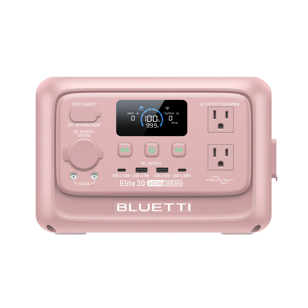 BLUETTI Elite 30 V2 Blush Pink with 60W solar panel
