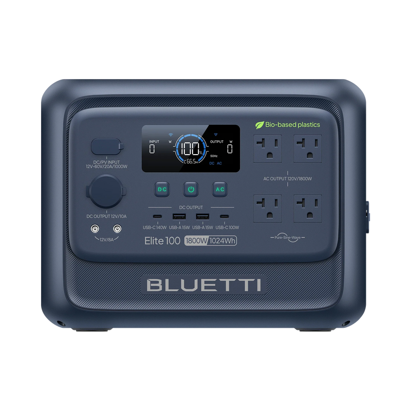 BLUETTI Elite 100 V2 bio-based portable power station front view