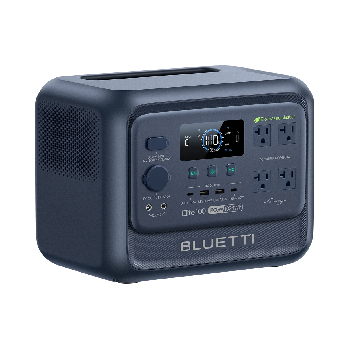 BLUETTI Elite 100 V2 bio-based portable power station front view