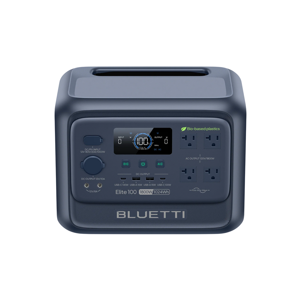 BLUETTI Elite 100 V2 bio-based portable power station front view