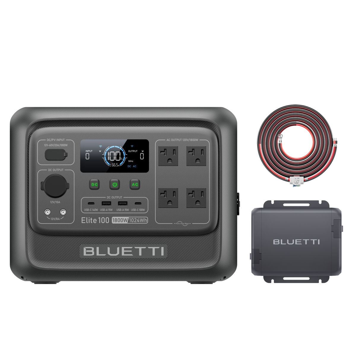 BLUETTI Elite 100 V2 power station with Charger 1 alternator charger