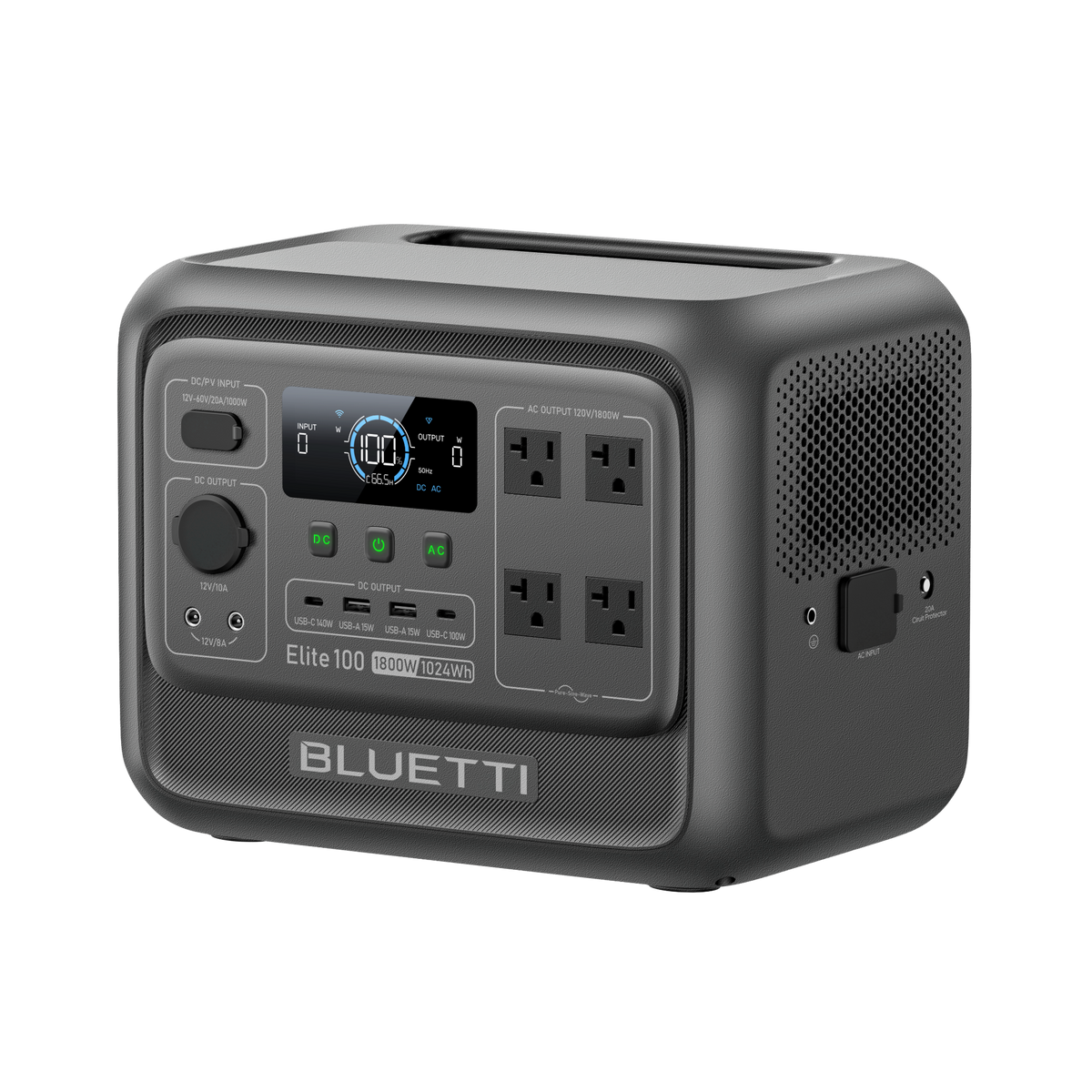 BLUETTI Elite 100 V2 power station with 350W solar panel
