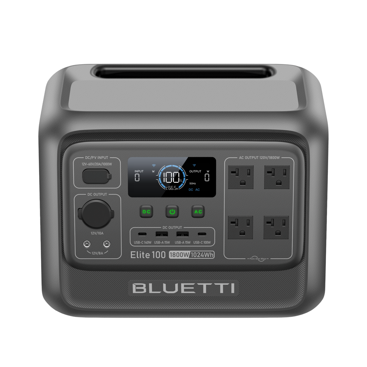 BLUETTI Elite 100 V2 power station with 350W solar panel
