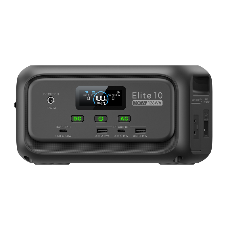 BLUETTI Elite 10 Mini portable power station gray front view