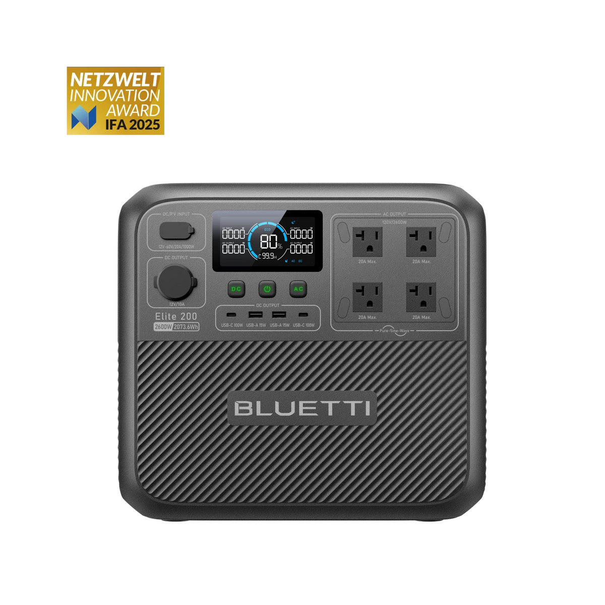 BLUETTI Elite 200 V2 Portable Power Station | 2,600W, 2,073.6Wh
