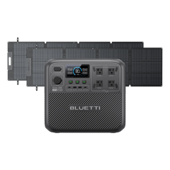 BLUETTI Elite 200 V2 power station with two 200W solar panels