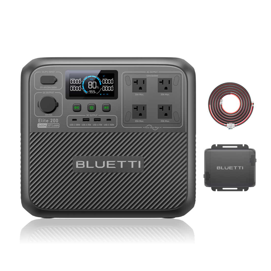BLUETTI Elite 200 V2 power station with Charger 1 charger