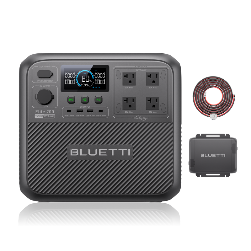 BLUETTI Elite 200 V2 power station with Charger 1 charger