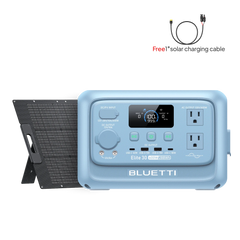BLUETTI Elite 30 V2 Glacier Blue with 100W solar panel