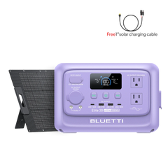 BLUETTI Elite 30 V2 Twilight Glow Purple with 100W solar panel