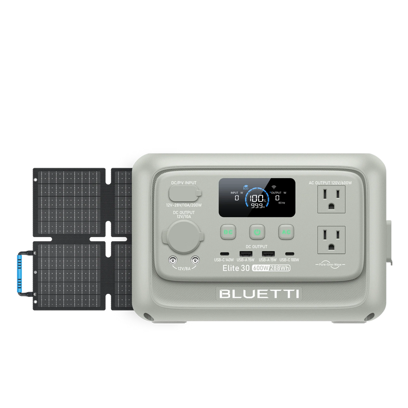 BLUETTI Elite 30 V2 Light Sand Grey with 60W solar panel