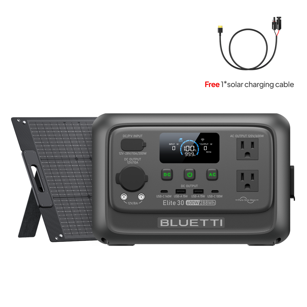 BLUETTI Elite 30 V2 with 100W solar panel