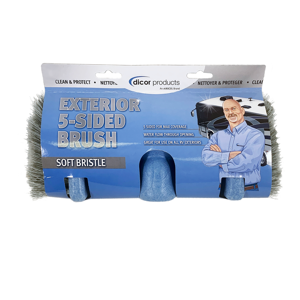 Dicor 5-Sided Exterior Wash Brush Head, 12" Soft Bristle - view 2