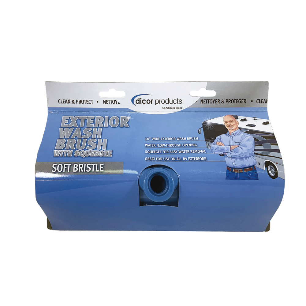 Dicor Exterior Wash Brush with Squeegee, 10" Soft Bristle - view 2
