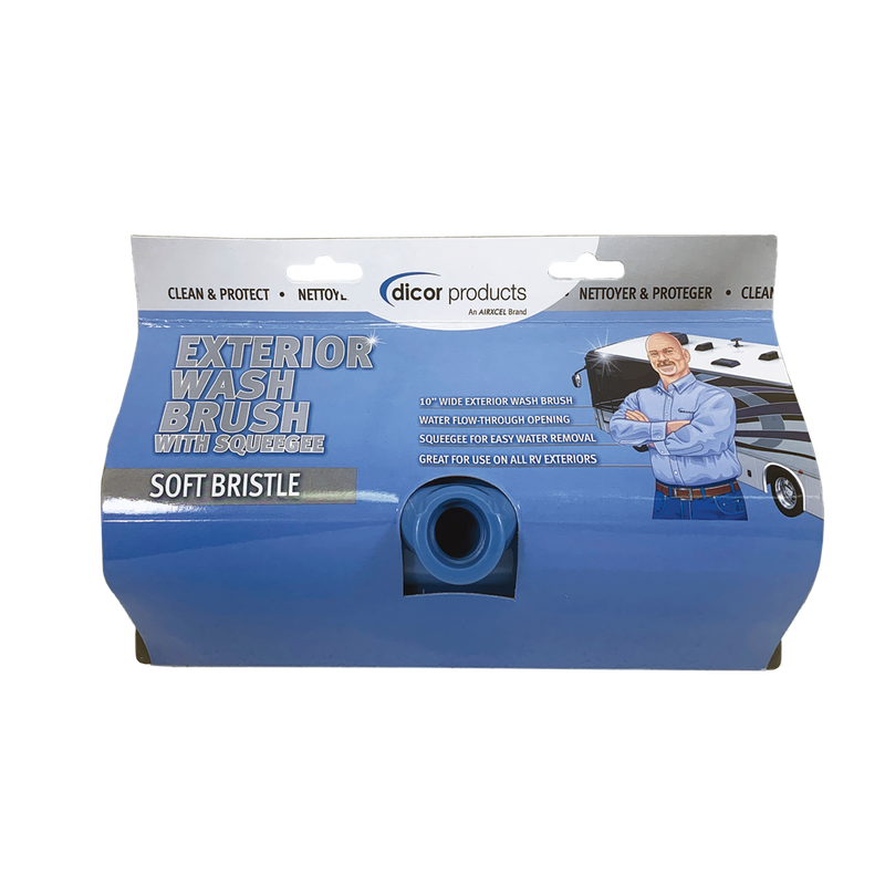 Dicor Exterior Wash Brush with Squeegee, 10" Soft Bristle - view 2
