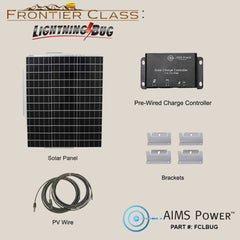 AIMS Power Lightning Bug 50W Solar Trickle Charging Base Kit