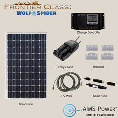 AIMS Power Wolf Spider 190W Solar Charging Base Kit