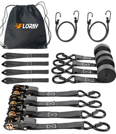 Heavy-duty ratchet straps 1 inch x 15 ft, 4-pack