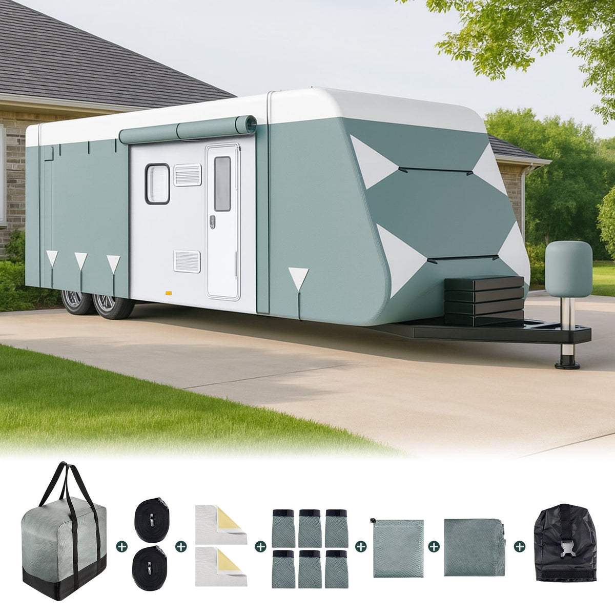 Travel trailer RV cover 26-28.6 ft