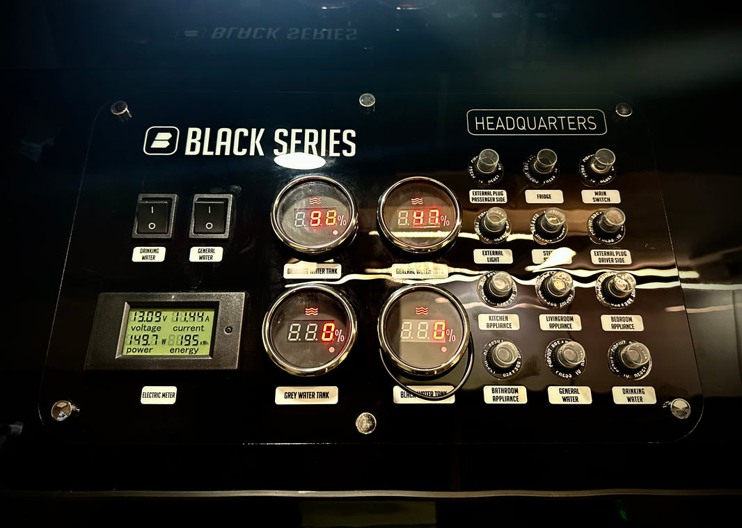 Black Series HQ Series RV Control Panel, OEM Water and Power – Black Series