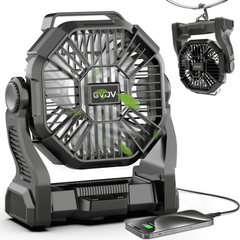 GVDV camping fan with LED lantern