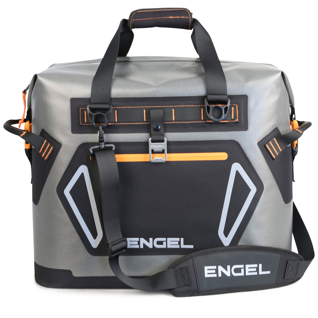 Engel HD30 Heavy-Duty Welded Soft Cooler Tote - Dark Gray/Orange