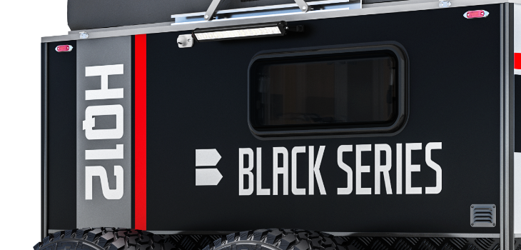 Black Series Trailer RV Replacement Window | Double Pane Acrylic | Fly Screen & Shade | 11.8” × 27.6”