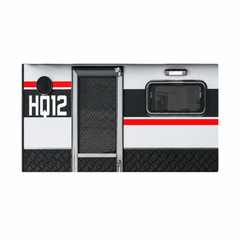 Black Series Trailer RV Replacement Window | Double Pane Acrylic | Fly Screen & Shade | 11.8” × 27.6”