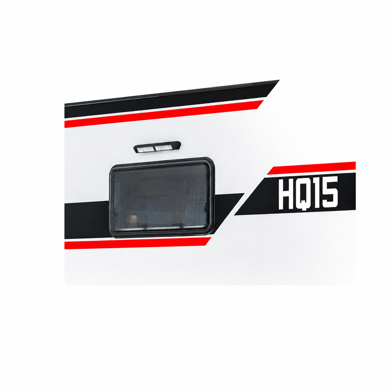 Black Series Trailer RV Replacement Window | Double Pane Acrylic | Fly Screen & Shade | 17.7” × 35.4”