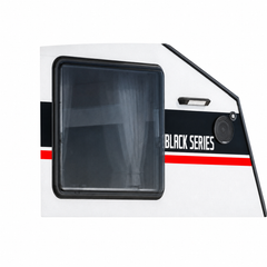 Black Series Trailer RV Replacement Window | Double Pane Acrylic | Fly Screen & Shade | 31.50" × 39.37"