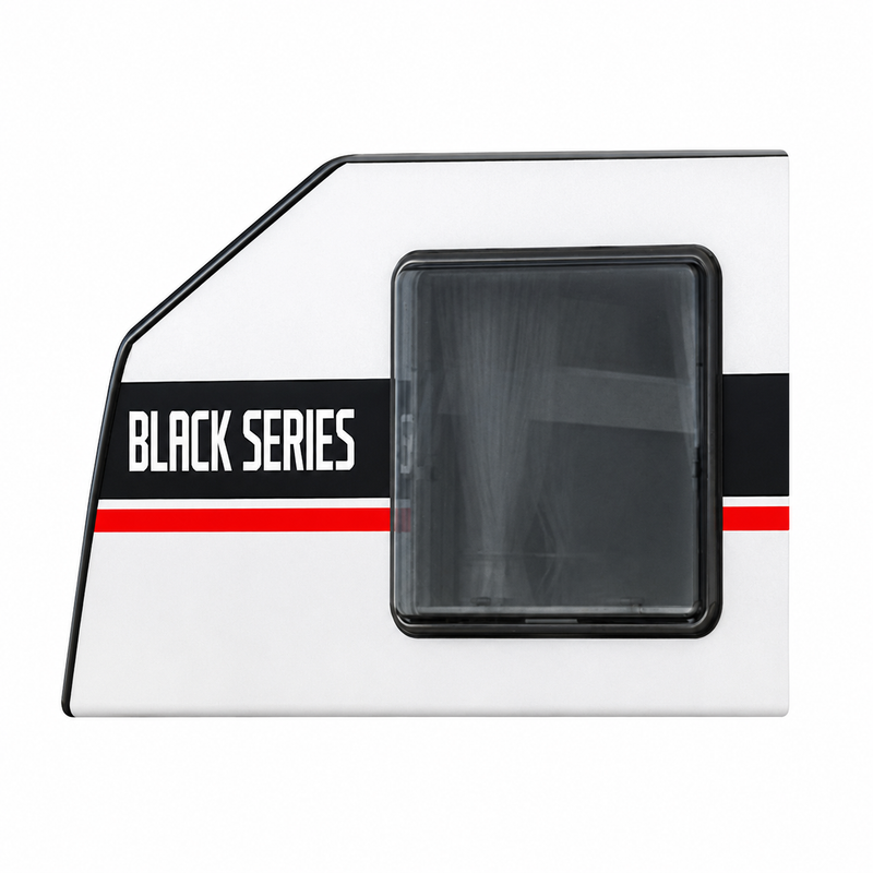 Black Series Trailer RV Replacement Window | Double Pane Acrylic | Fly Screen & Shade | 31.50" × 39.37"