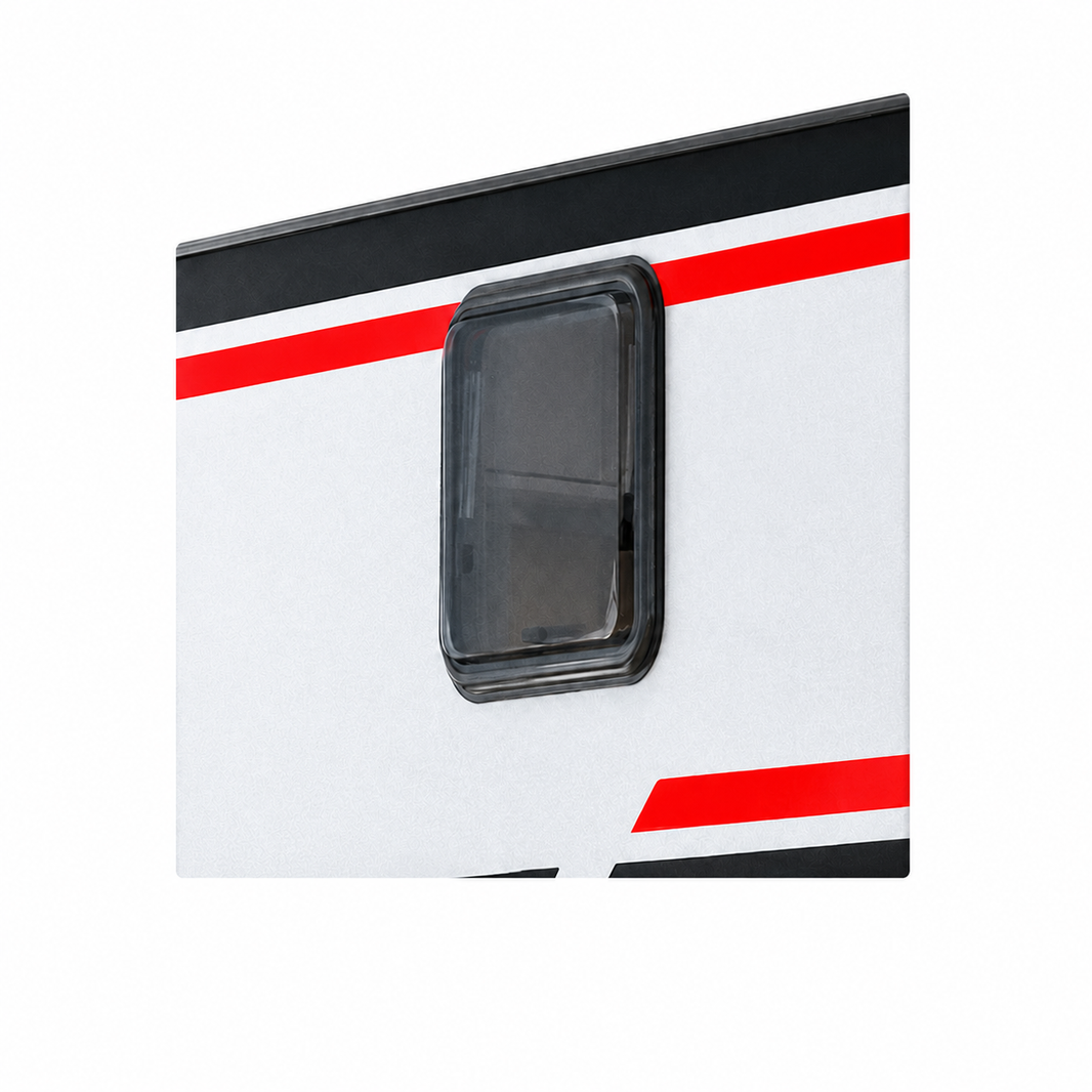Black Series bathroom replacement window dual pane - view 2