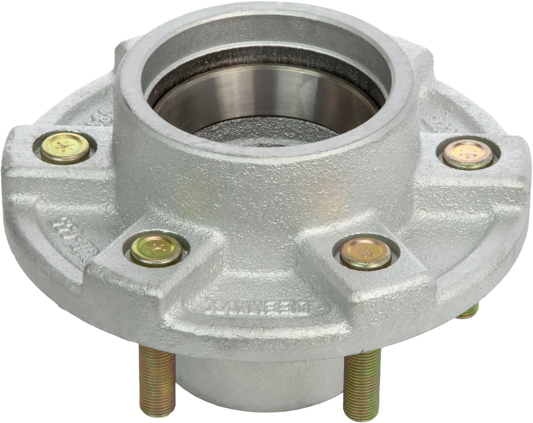 DeeMaxx 6K galvanized 6 on 5.5 trailer hub with studs, view 2
