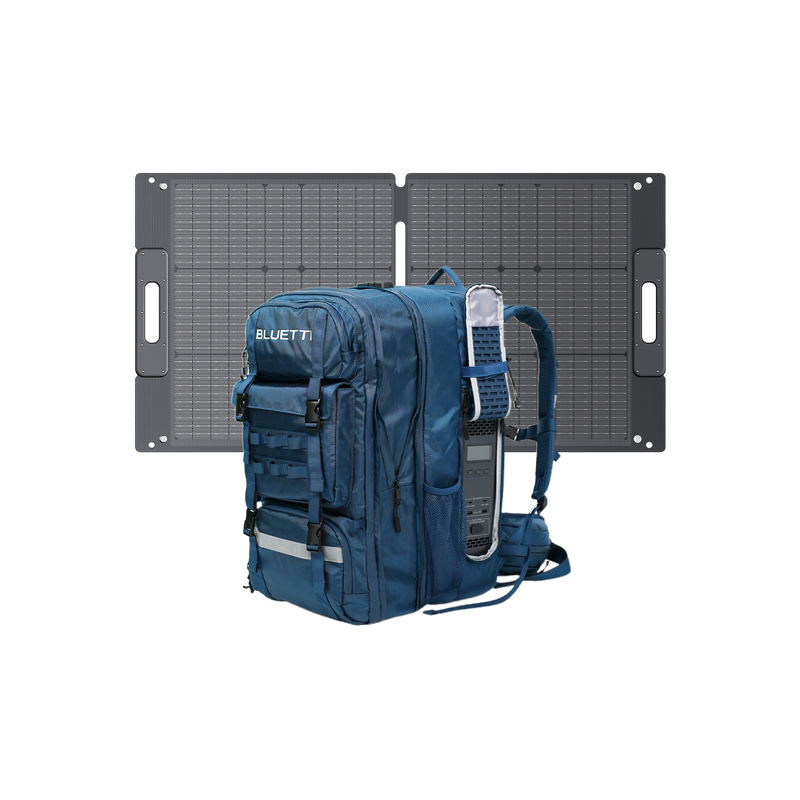 BLUETTI Handsfree 1 backpack power station worn on back