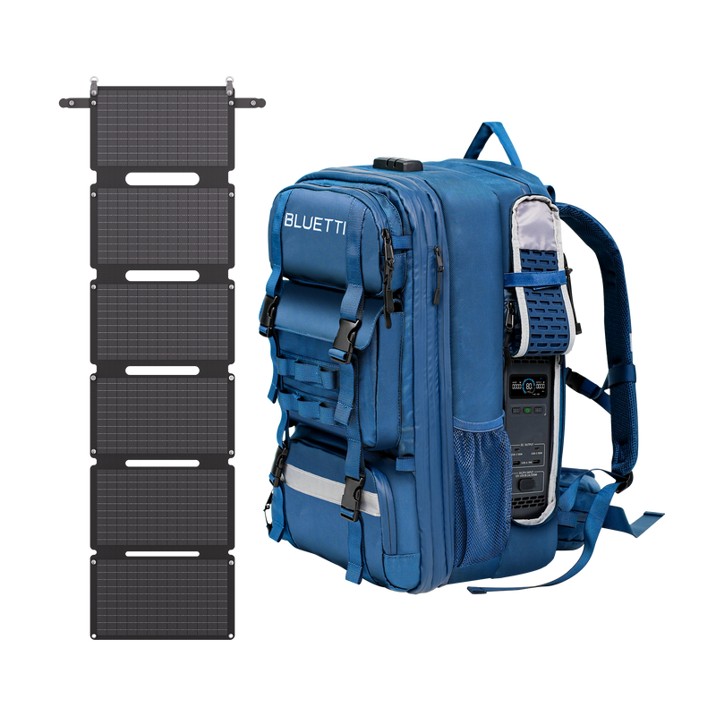 BLUETTI BluePack 2 60L backpack for Handsfree 2 front view