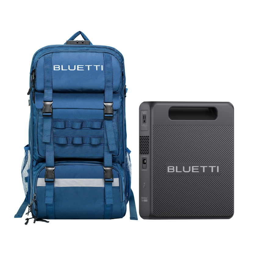 BLUETTI BluePack 2 60L backpack for Handsfree 2 front view