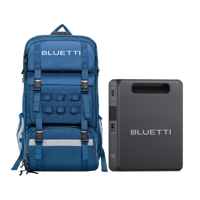 BLUETTI BluePack 2 60L backpack for Handsfree 2 front view