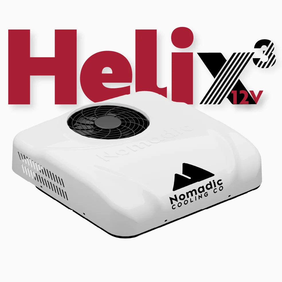 Nomadic Cooling X3 Helix 12V rooftop RV air conditioner, Arctic White