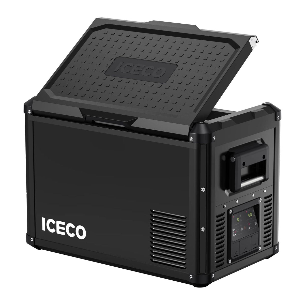 ICECO VL45ProD dual zone portable fridge freezer, black