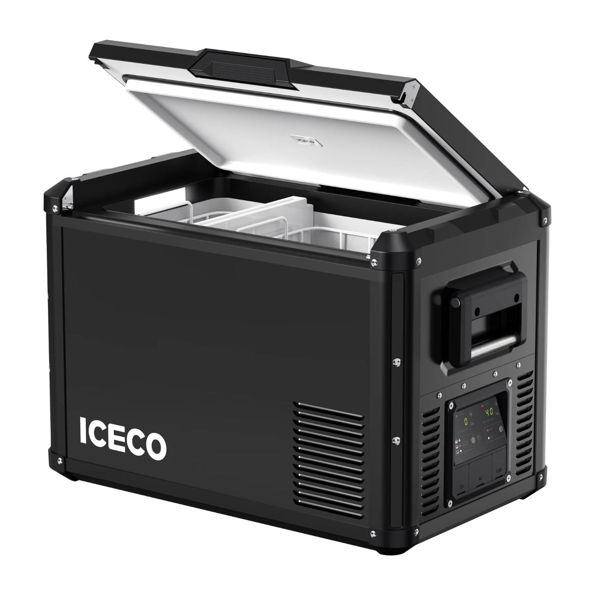 ICECO VL45ProD dual zone portable fridge freezer, black
