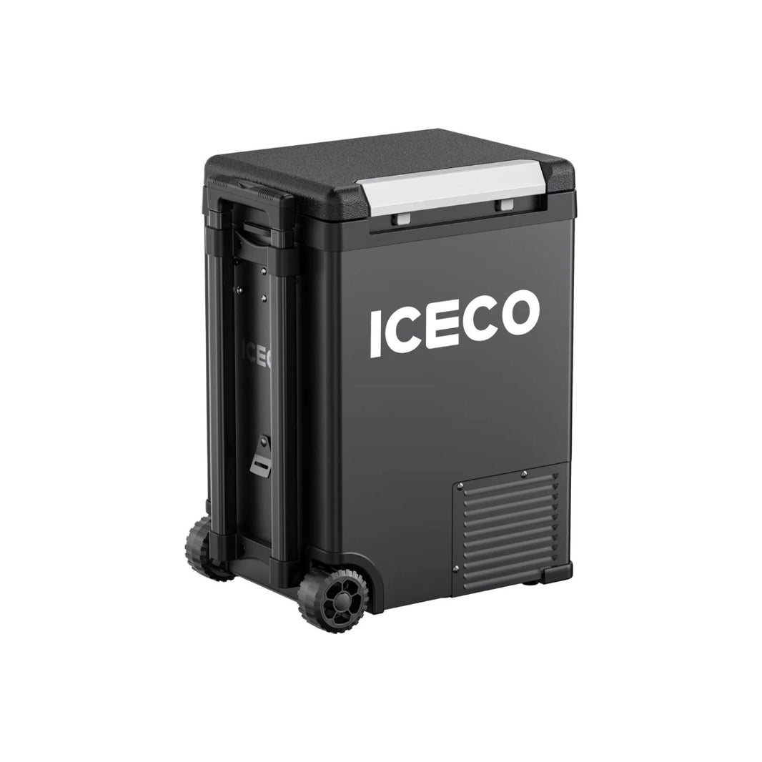 ICECO IPT20 rear view showing wheels and retracted pull handle