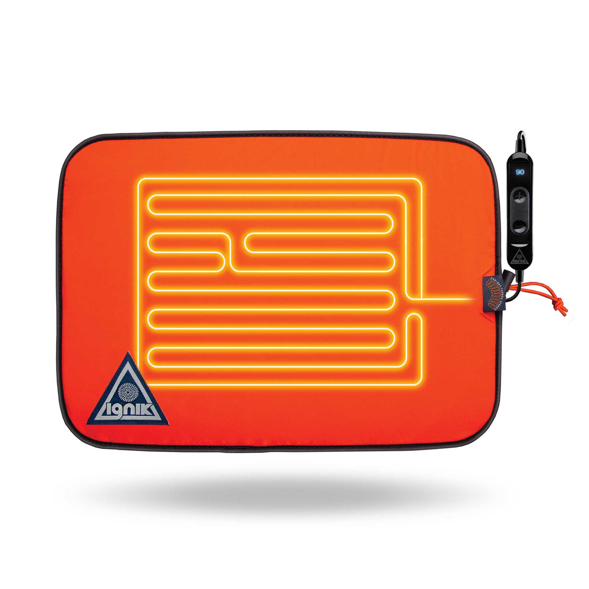 Ignik Backside heated seat pad on a camp chair